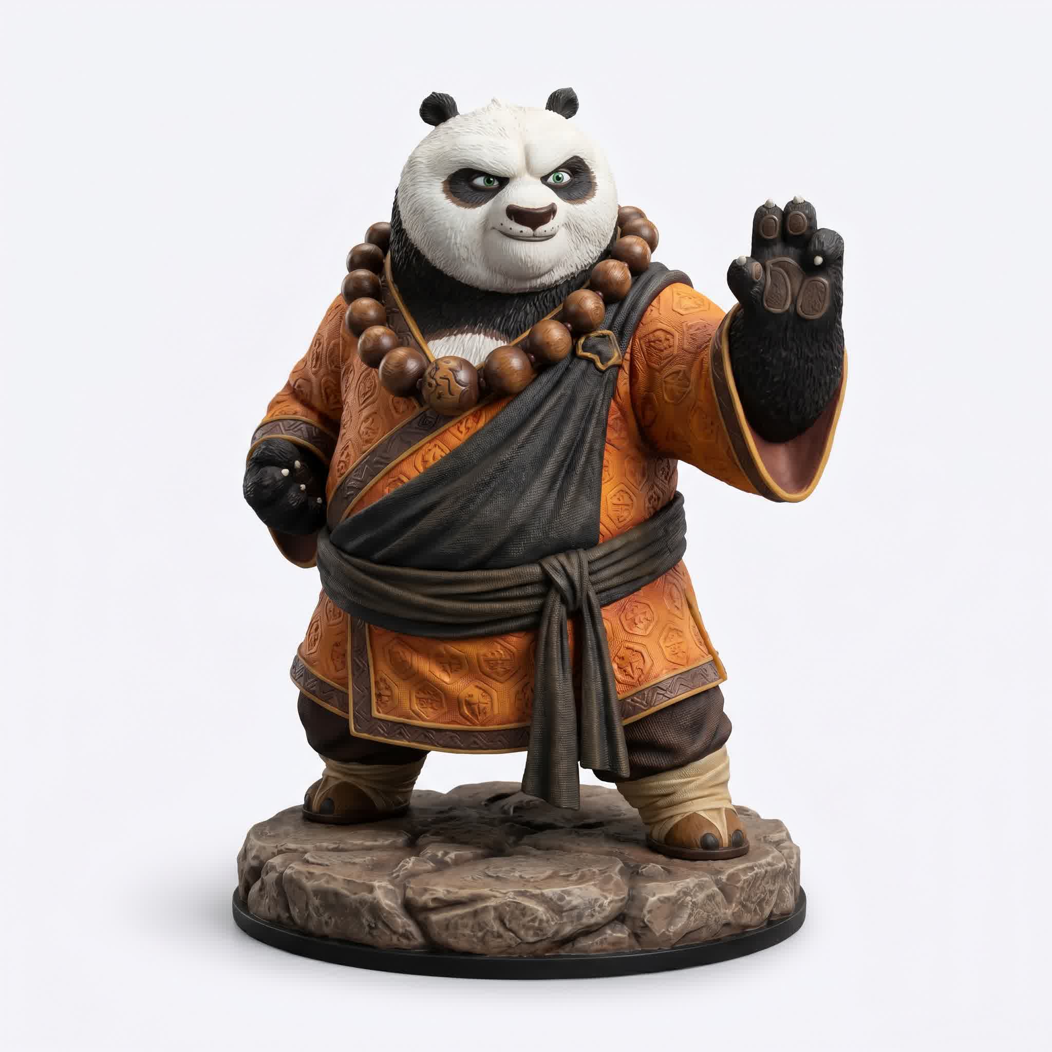 Heroic panda monk warrior — community-generated variation