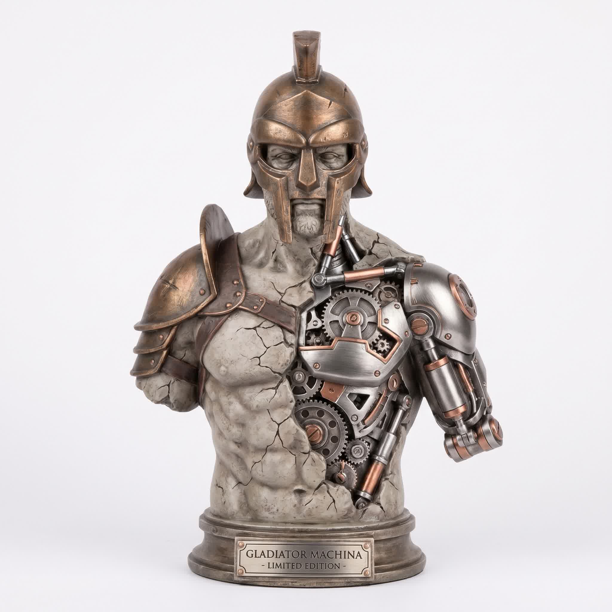 Roman gladiator bust showing 3D DiT detail levels
